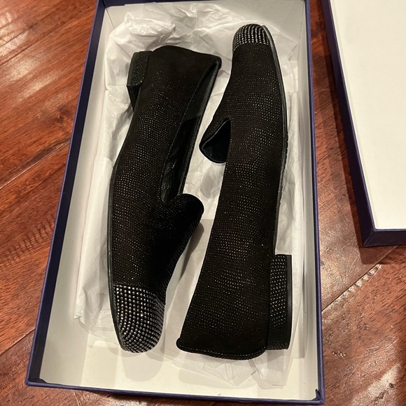 NWT- Stuart Weitzman black and silver flats - Picture 6 of 7
